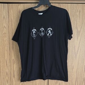 Gildan Black Graphic Tee with Unique Design